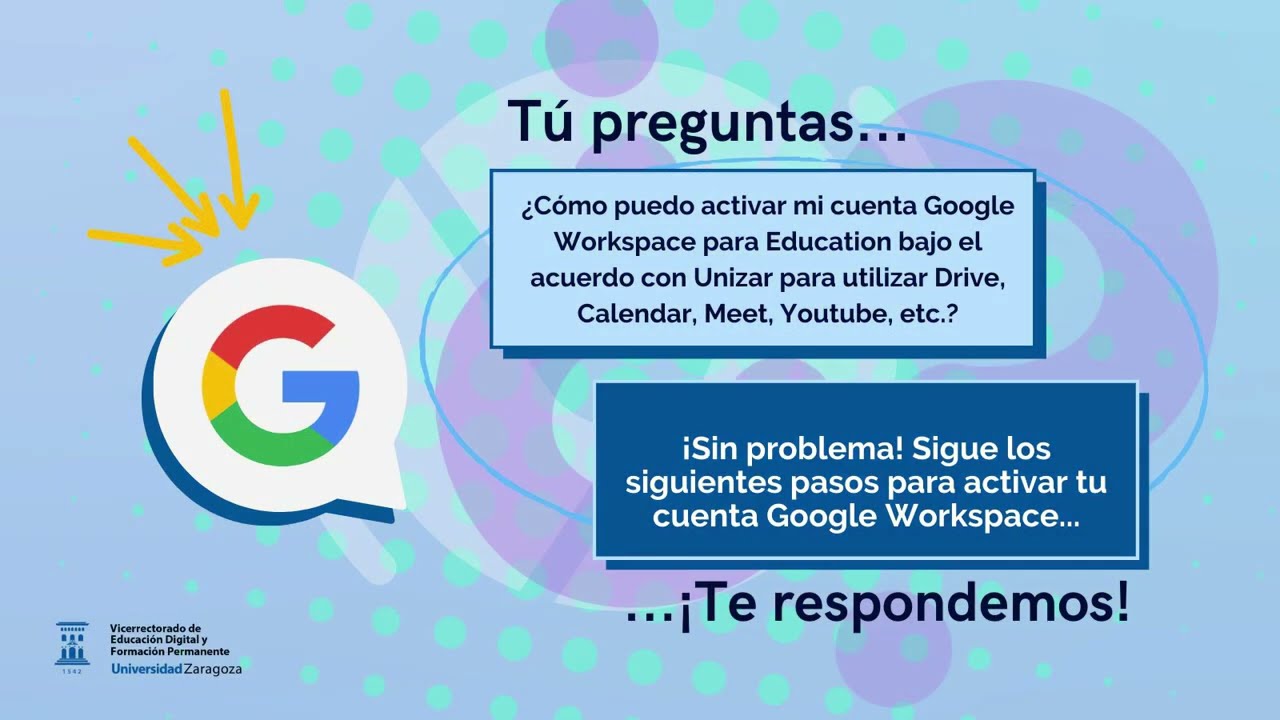 Cómo activar tu cuenta unizar de Google (Faqs ADD Unizar)