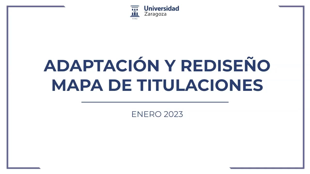 Presentación del proceso de adaptación y rediseño del mapa de titulaciones de máster (enero 2023)