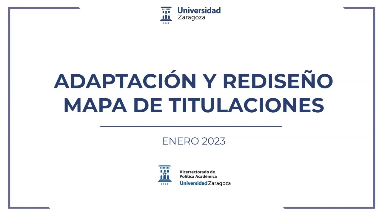 Presentación sobre la Adaptación y rediseño del mapa de titulaciones de grado (enero 2023)